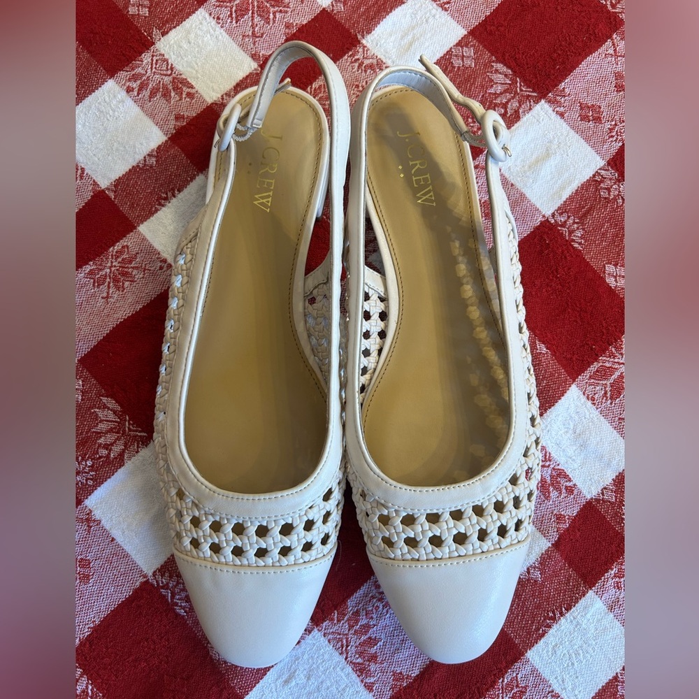 JCrew Woven Slingback Flats